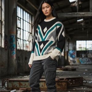 Vintage 80’s Geometric Patterned Sweater